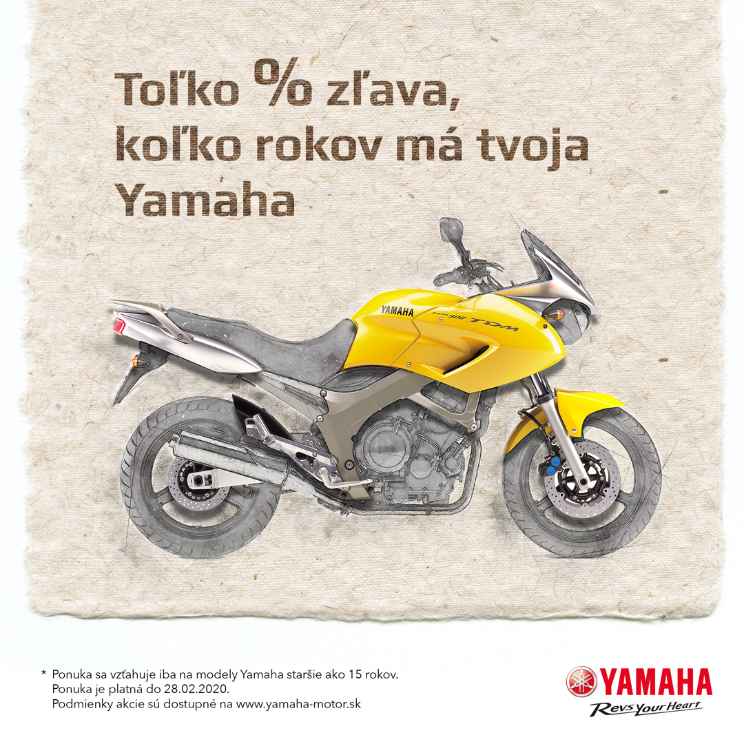 „Toľko % zľava, koľko rokov má tvoja Yamaha 2019
