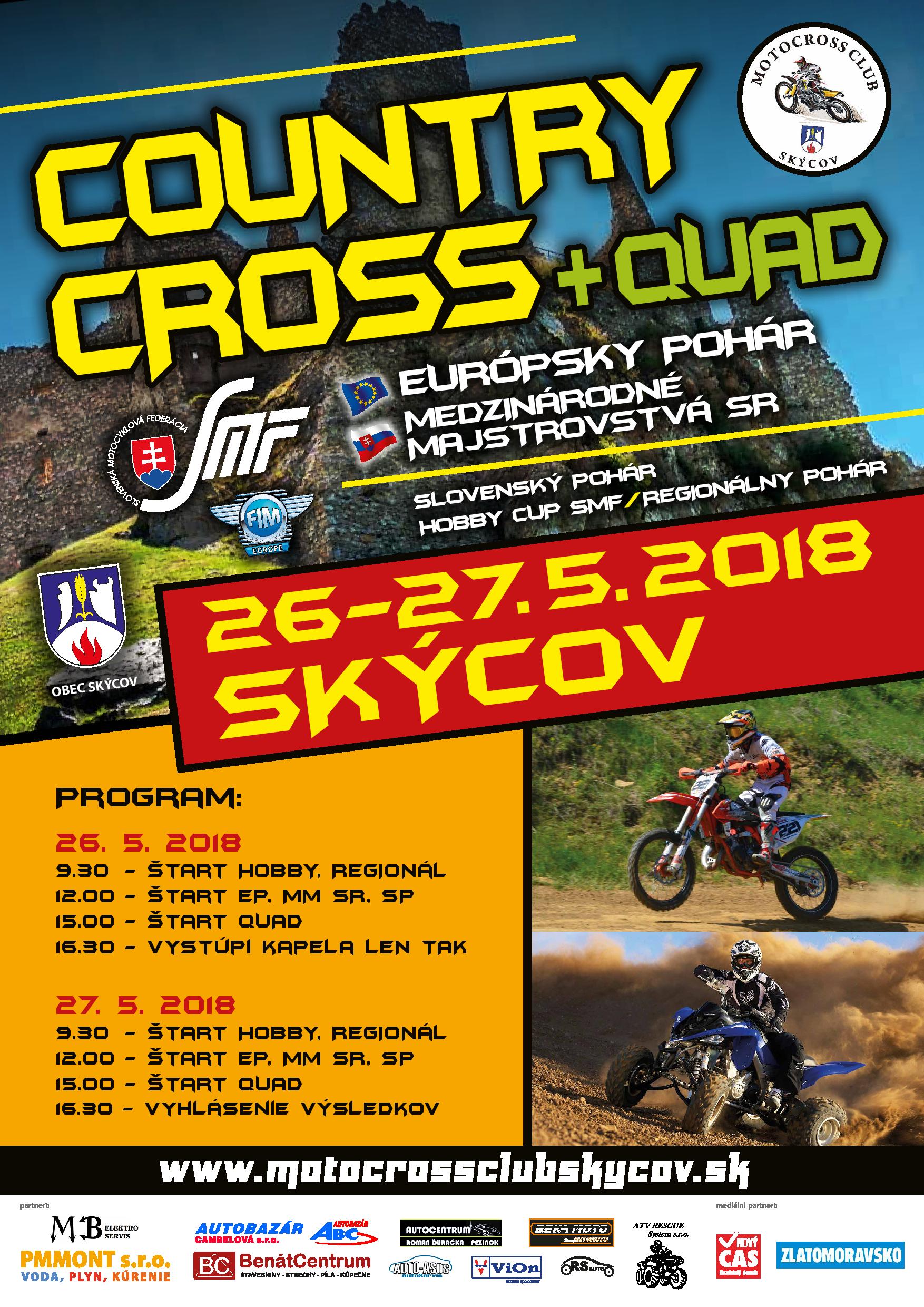 Európsky pohár Cross Country/Quad spolu so slovenským šampionátom v Skýcove